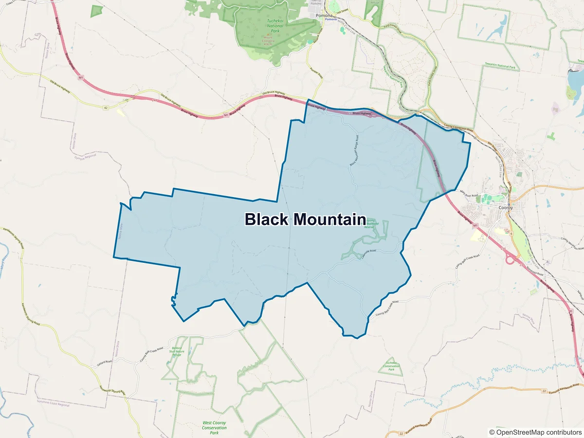 Map of Black Mountain, QLD, Australia