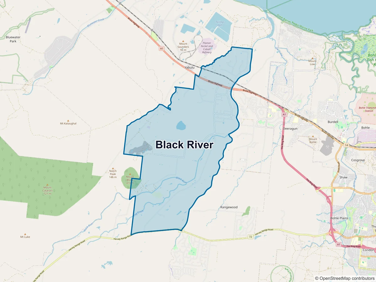Map of Black River, QLD, Australia