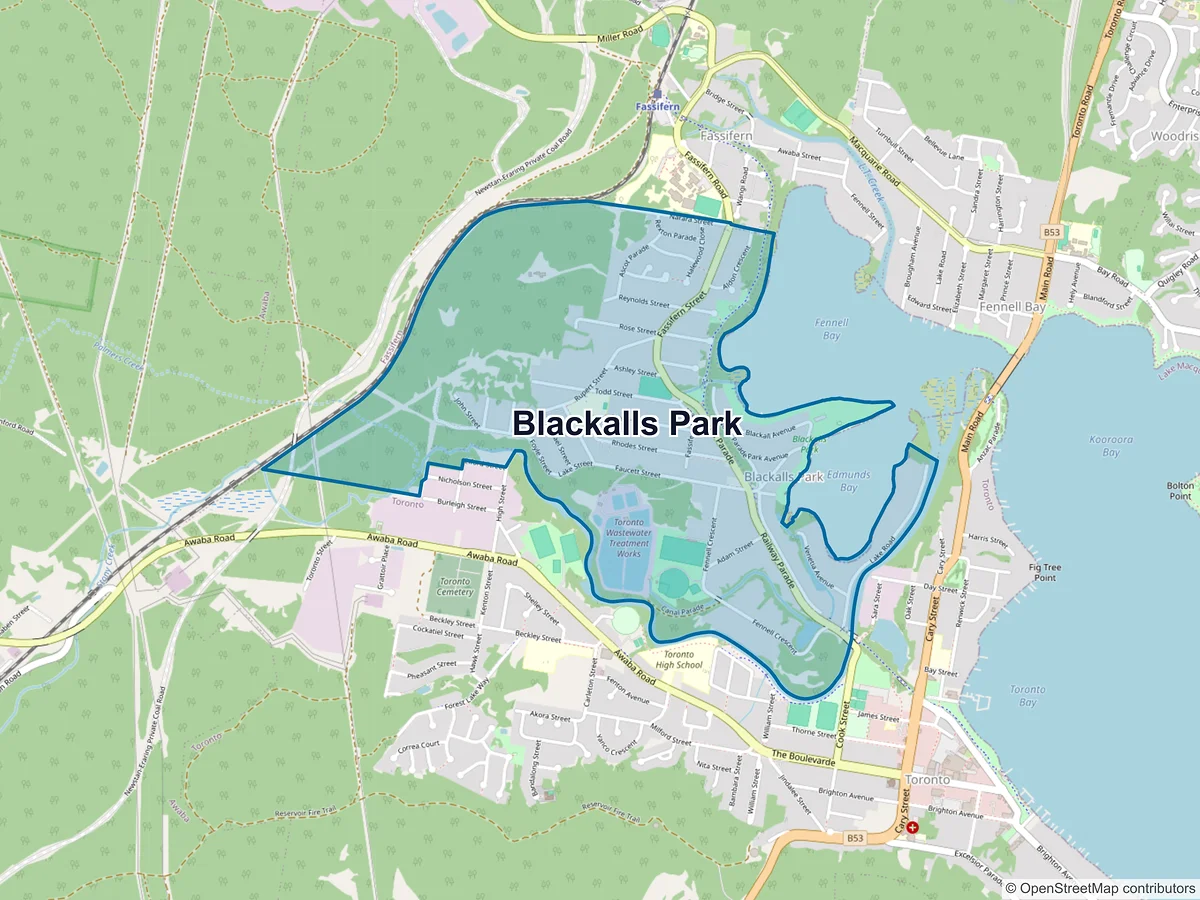 Map of Blackalls Park, NSW, Australia
