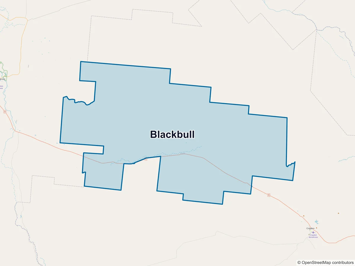 Map of Blackbull, QLD, Australia