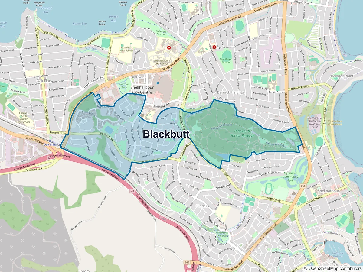 Map of Blackbutt, NSW, Australia