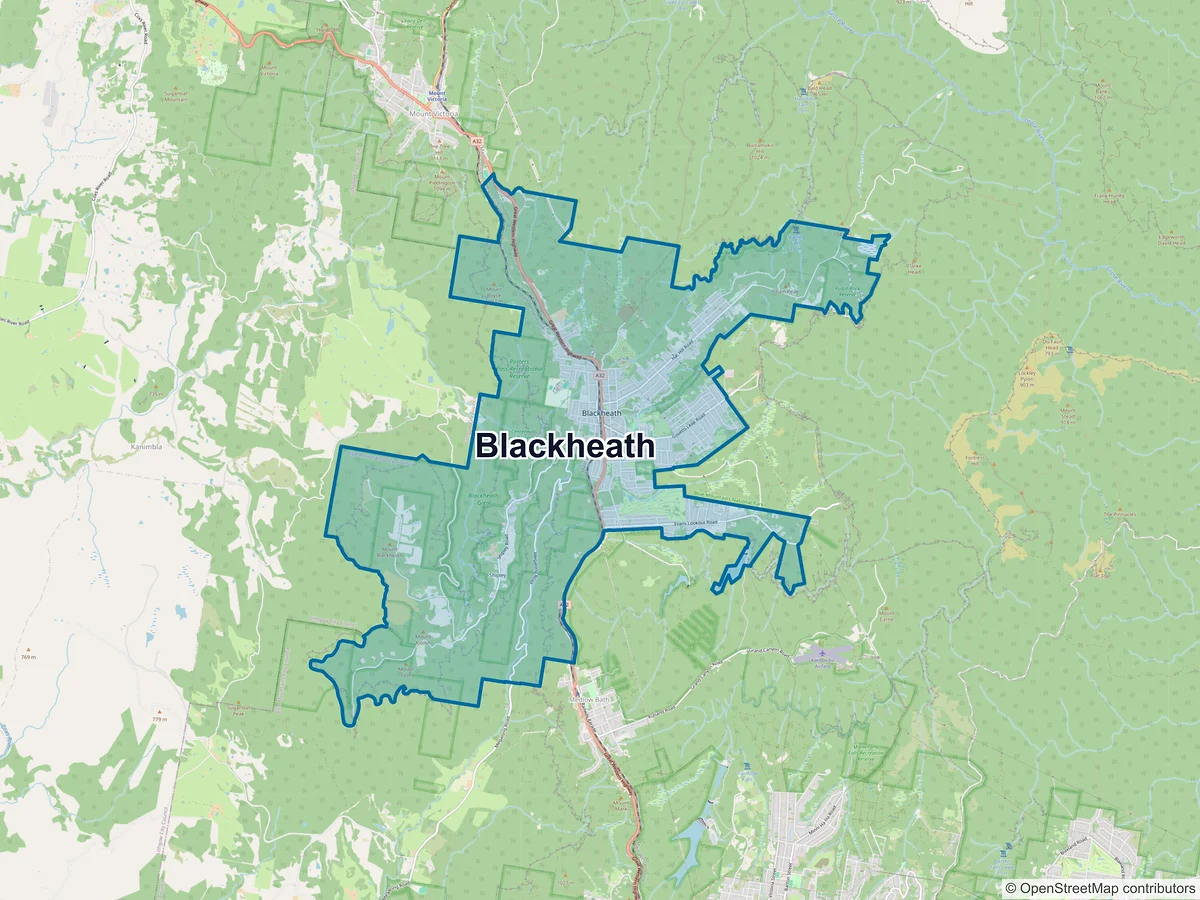 Map of Blackheath, NSW, Australia