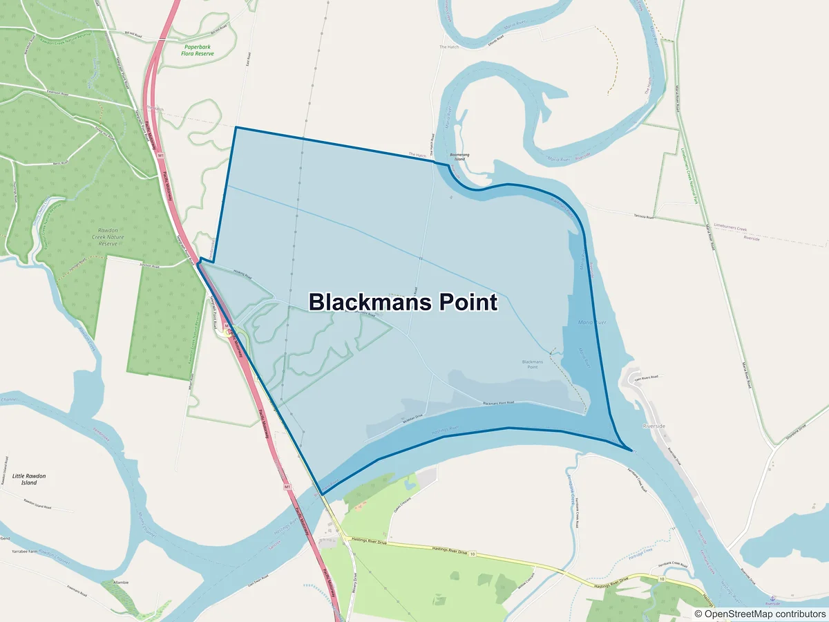 Map of Blackmans Point, NSW, Australia