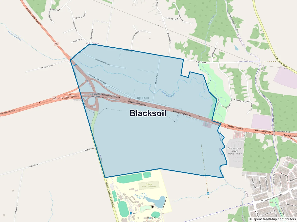 Map of Blacksoil, QLD, Australia