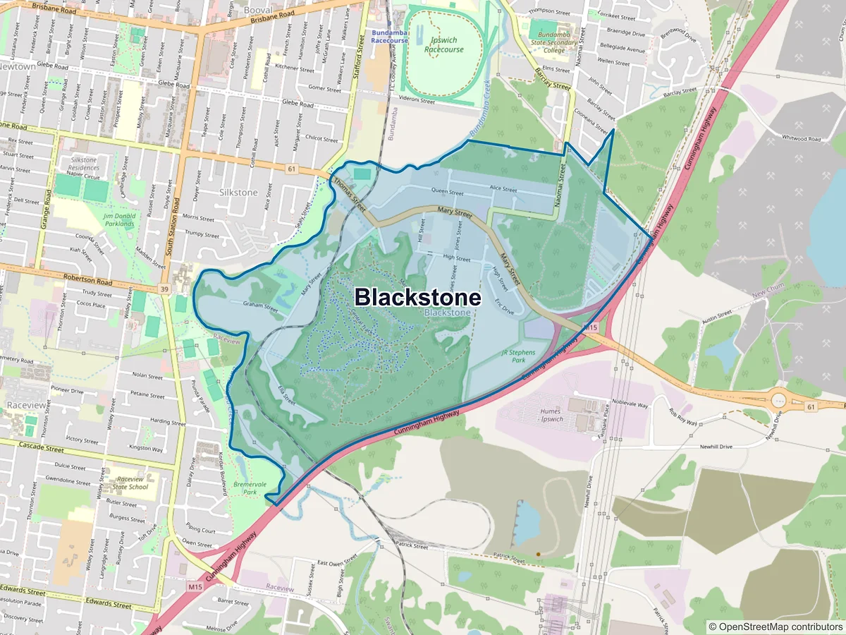 Map of Blackstone, QLD, Australia
