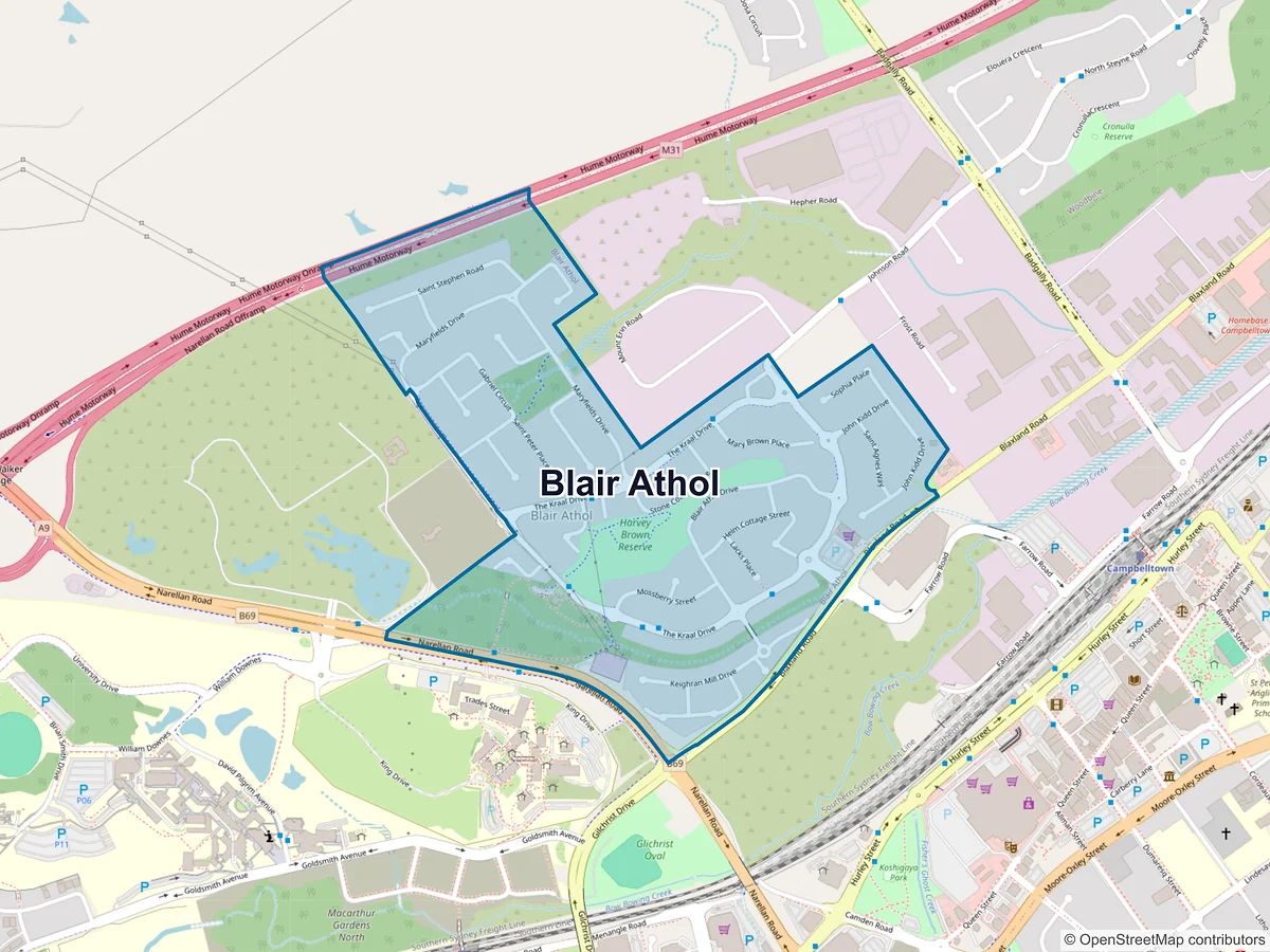Map of Blair Athol, NSW, Australia