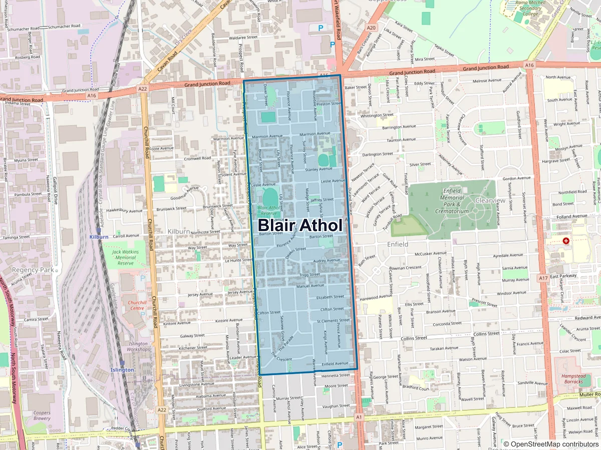Map of Blair Athol, SA, Australia