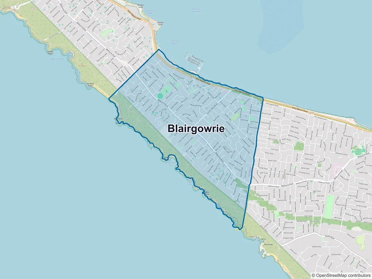 Map of Blairgowrie, VIC, Australia