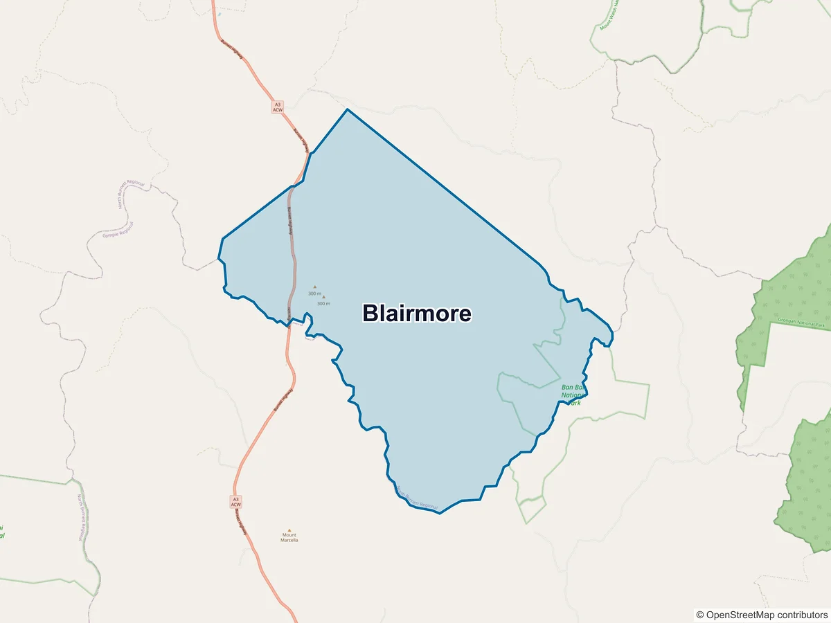 Map of Blairmore, QLD, Australia