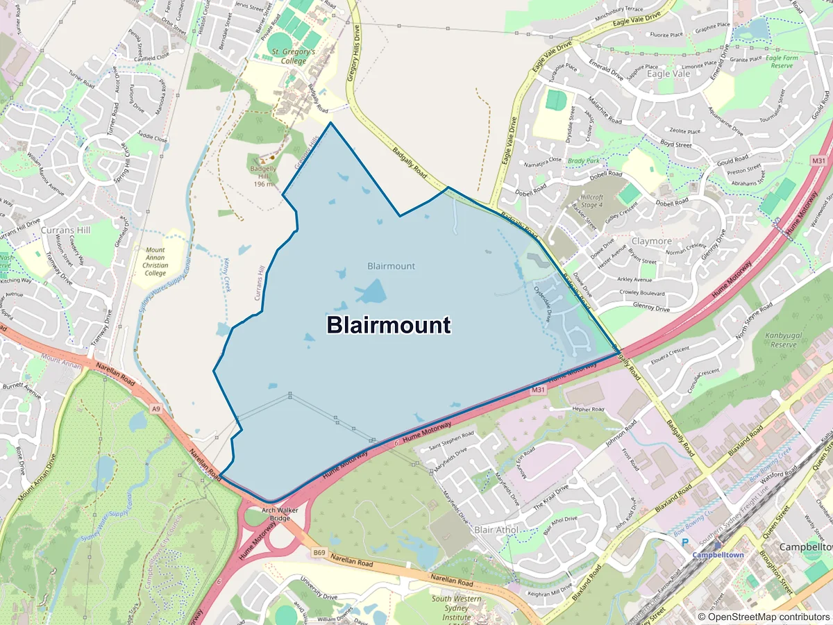 Map of Blairmount, NSW, Australia
