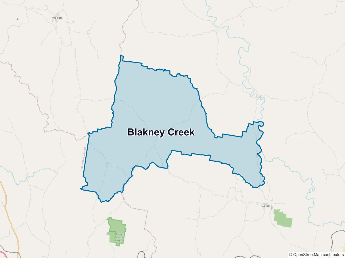 Map of Blakney Creek, NSW, Australia