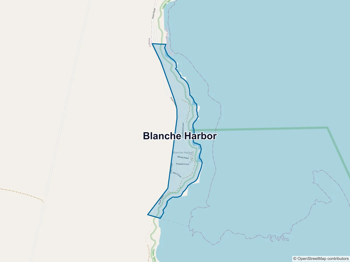 Map of Blanche Harbor, SA, Australia