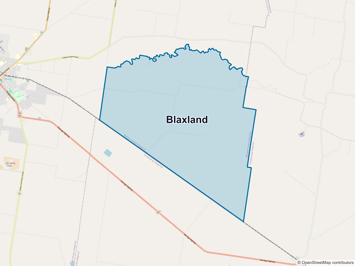 Map of Blaxland, QLD, Australia