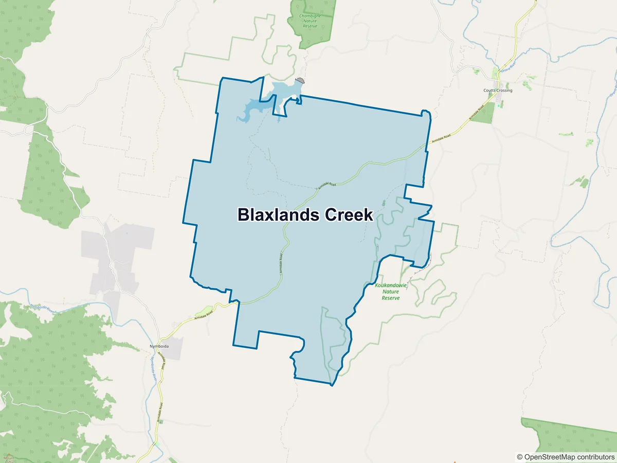 Map of Blaxlands Creek, NSW, Australia