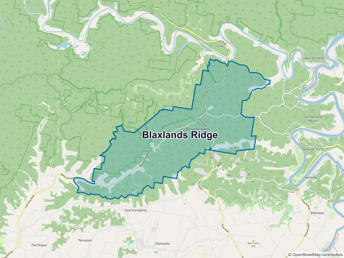 Map of Blaxlands Ridge, NSW, Australia