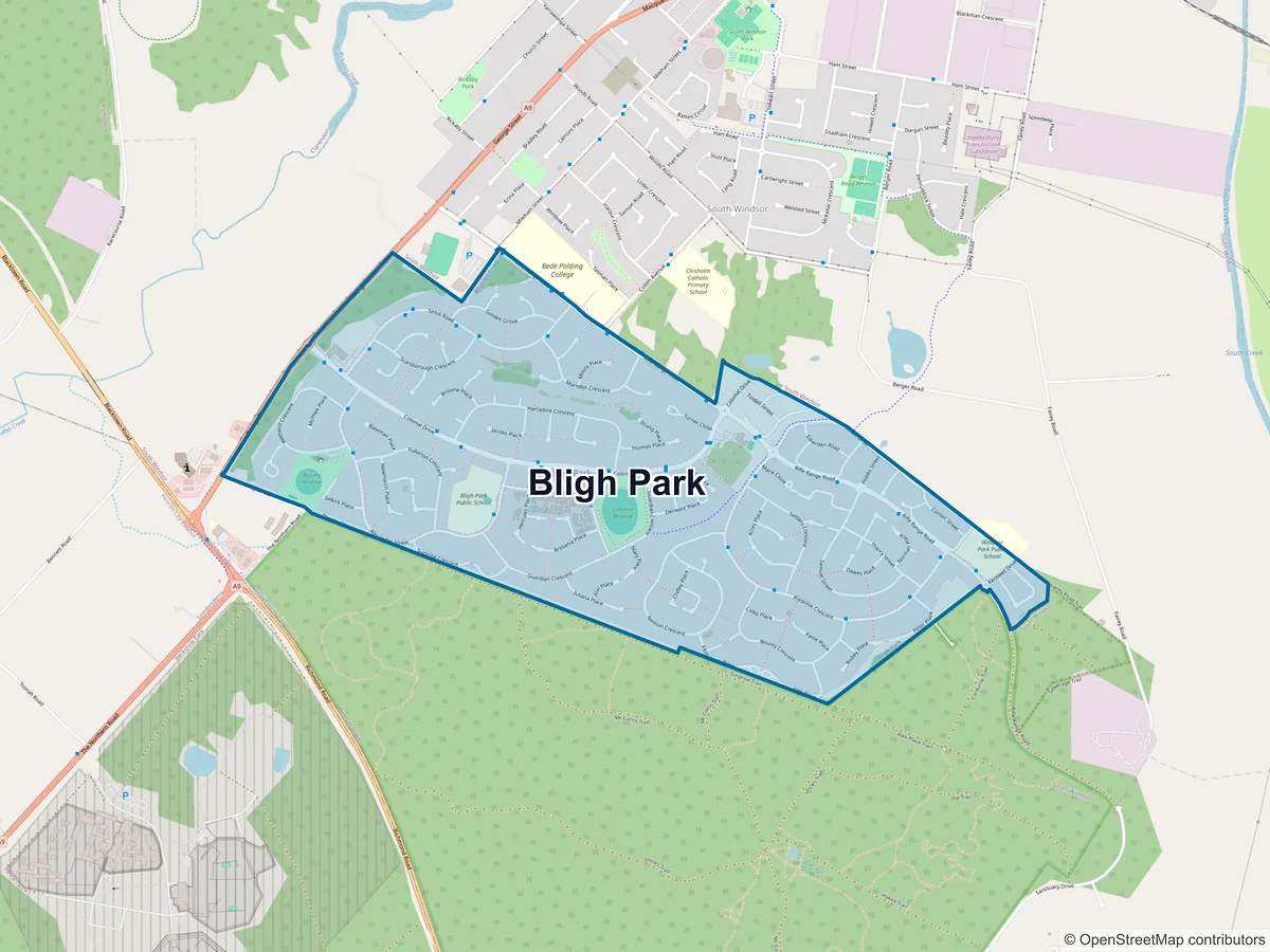Map of Bligh Park, NSW, Australia