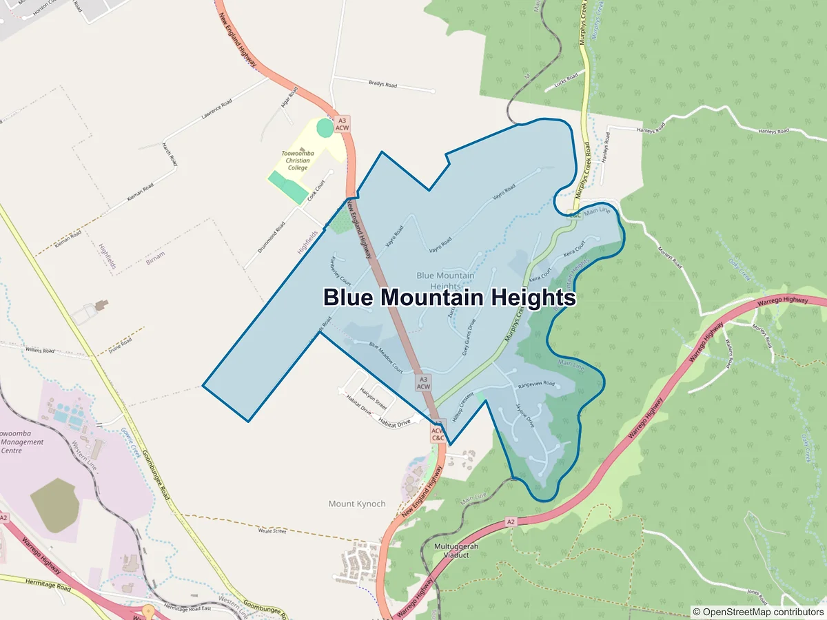 Map of Blue Mountain Heights, QLD, Australia
