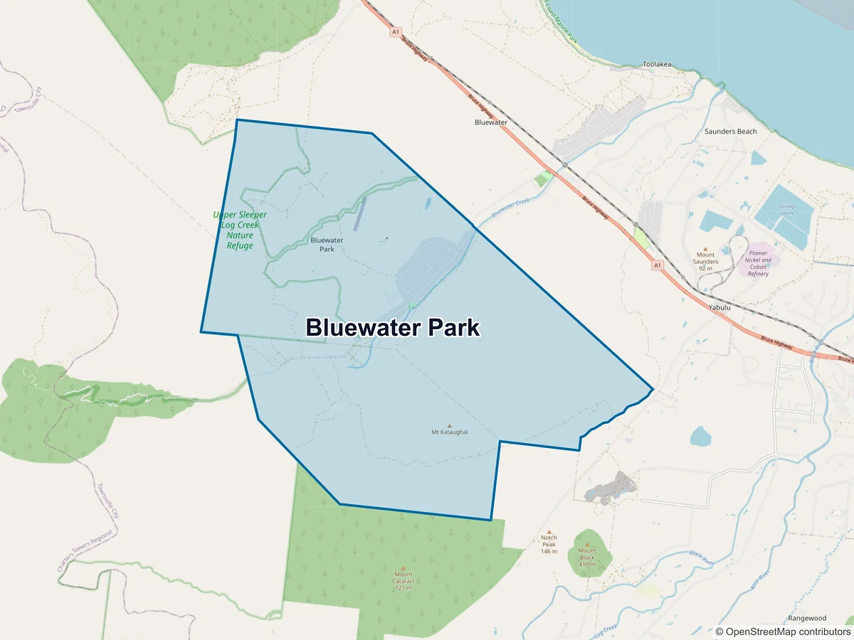 Map of Bluewater Park, QLD, Australia