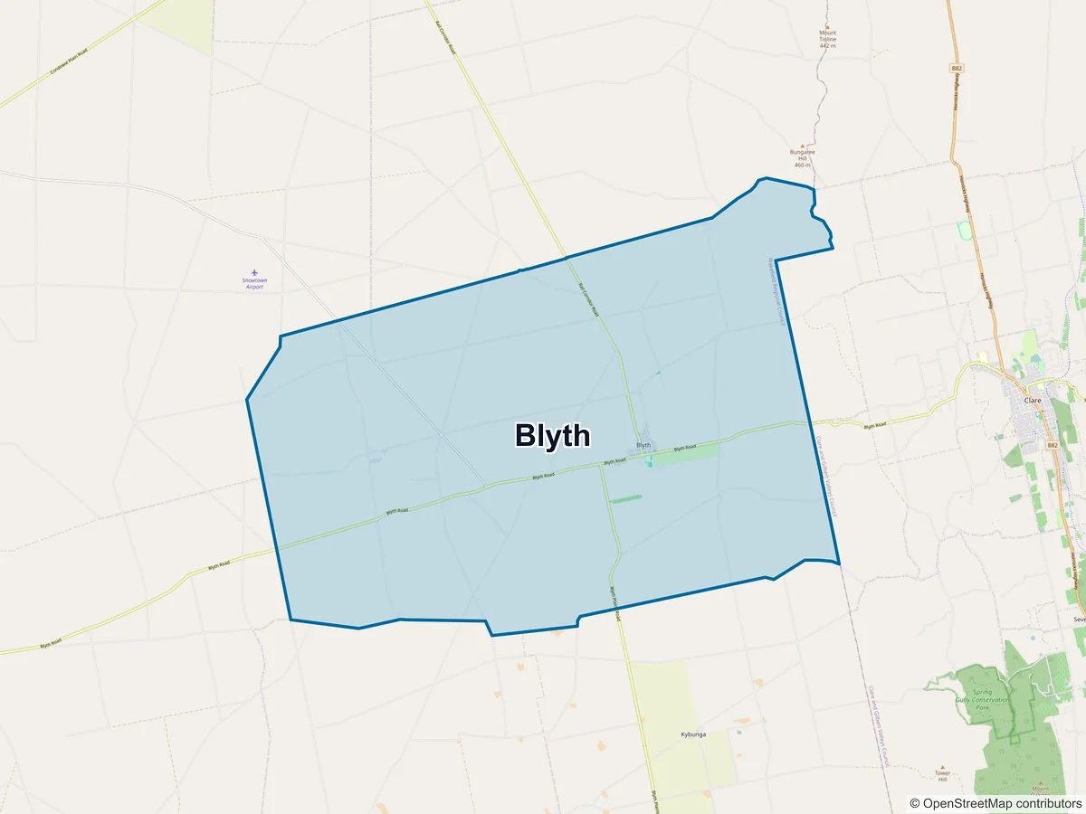Map of Blyth, SA, Australia