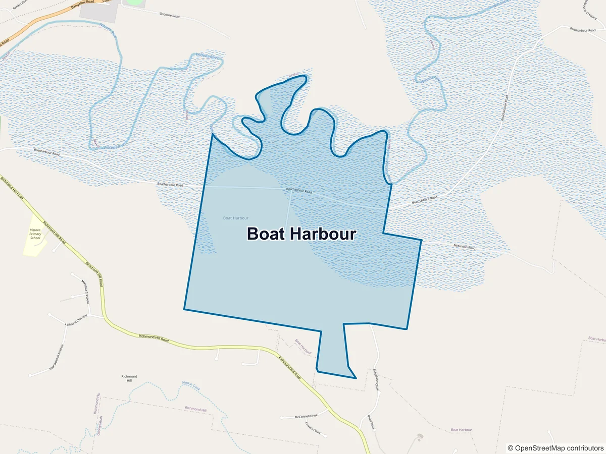 Map of Boat Harbour, NSW, Australia