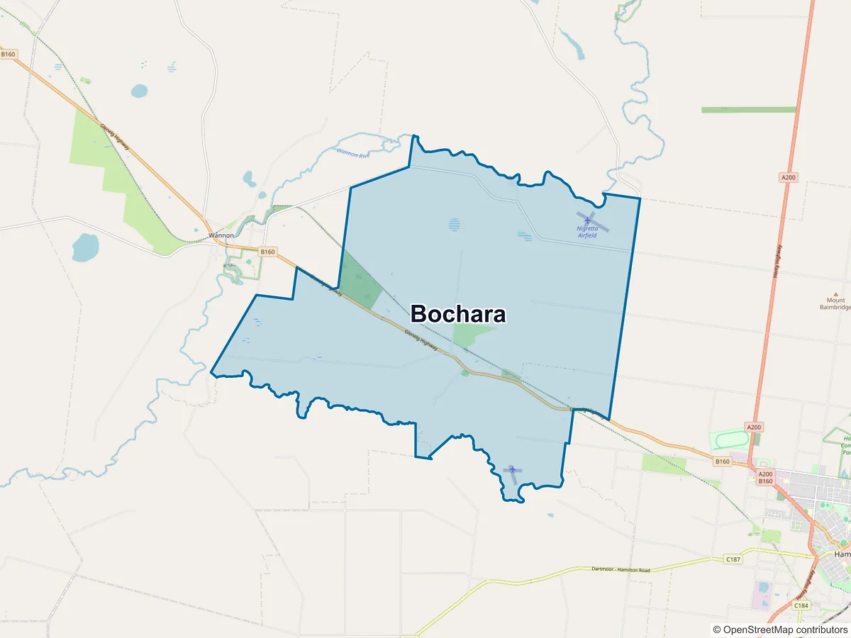 Map of Bochara, VIC, Australia