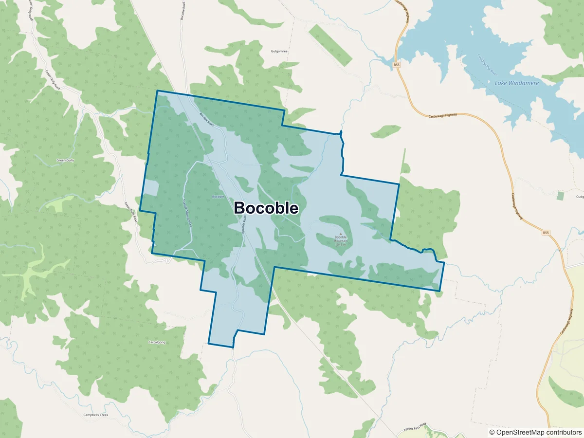 Map of Bocoble, NSW, Australia
