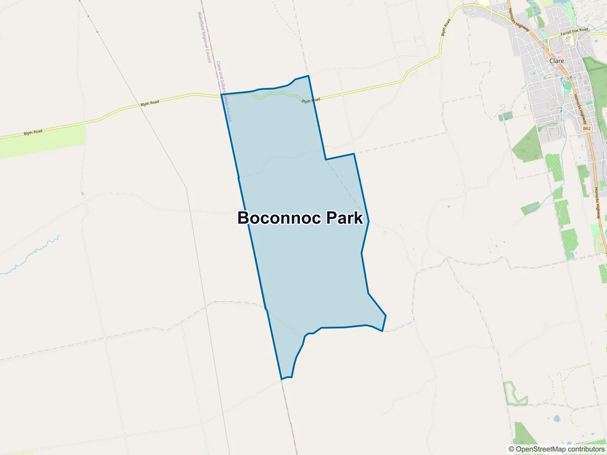 Map of Boconnoc Park, SA, Australia