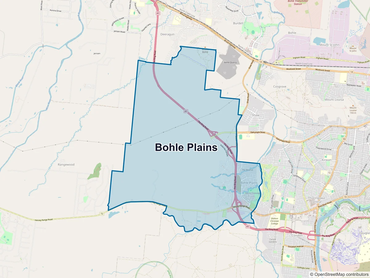 Map of Bohle Plains, QLD, Australia