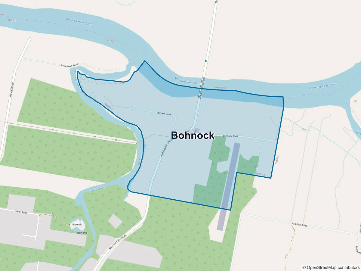 Map of Bohnock, NSW, Australia