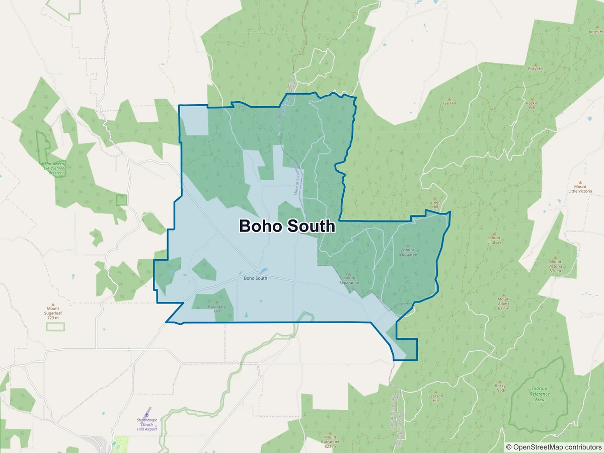 Map of Boho South, VIC, Australia