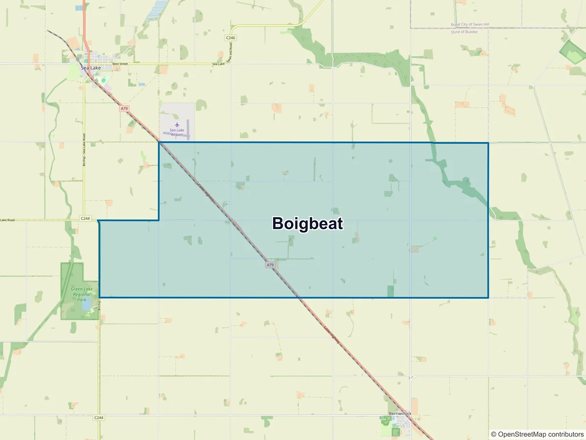 Map of Boigbeat, VIC, Australia