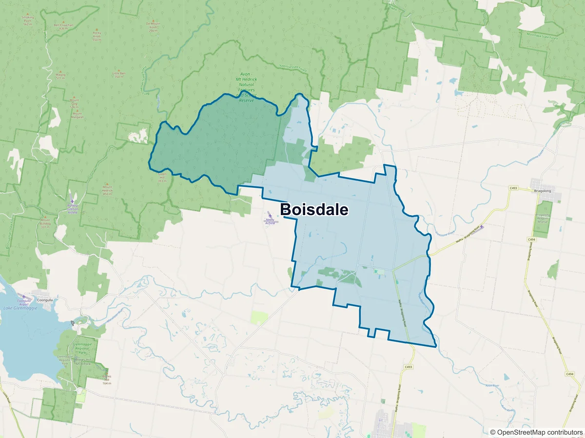 Map of Boisdale, VIC, Australia