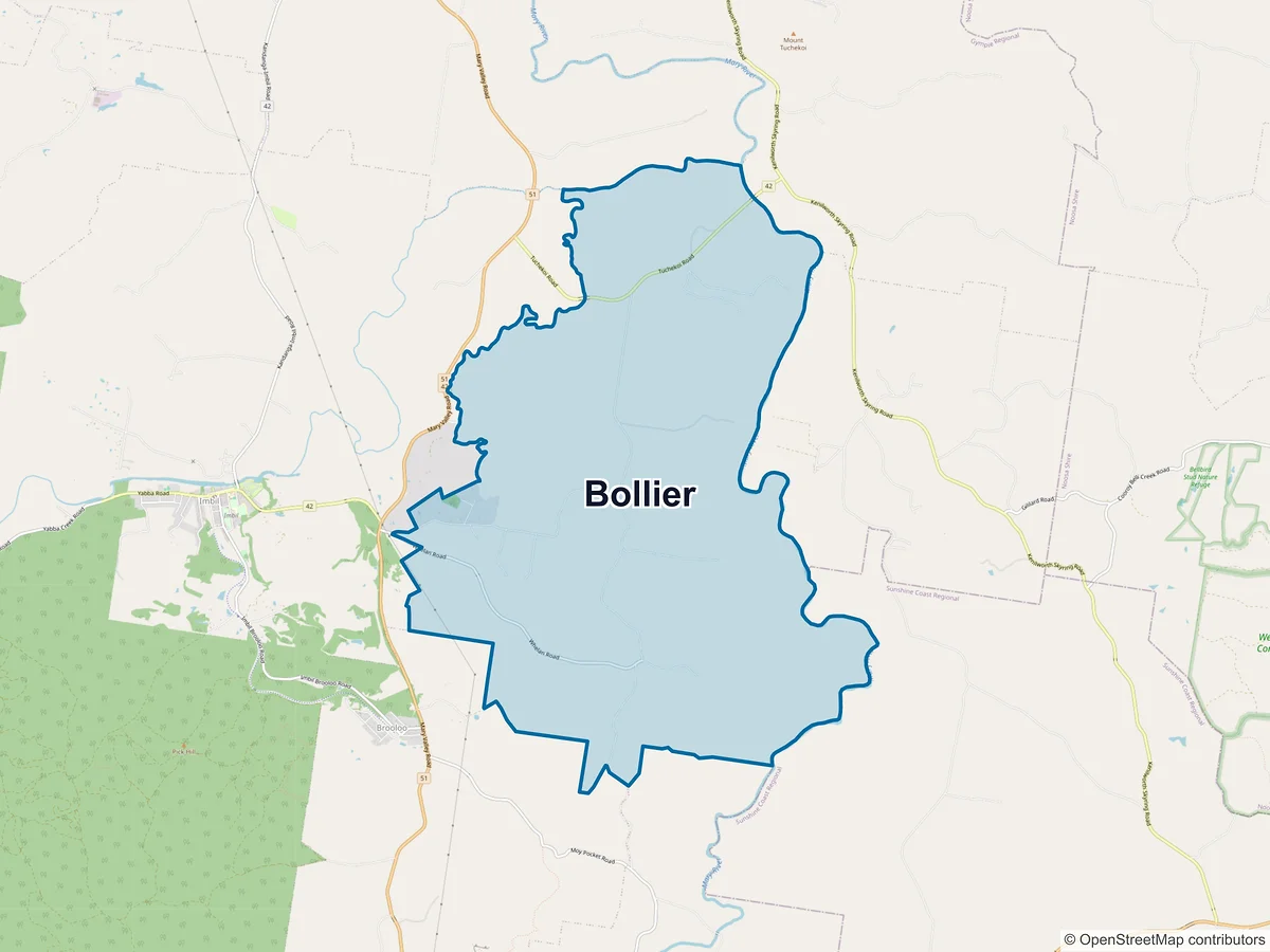 Map of Bollier, QLD, Australia