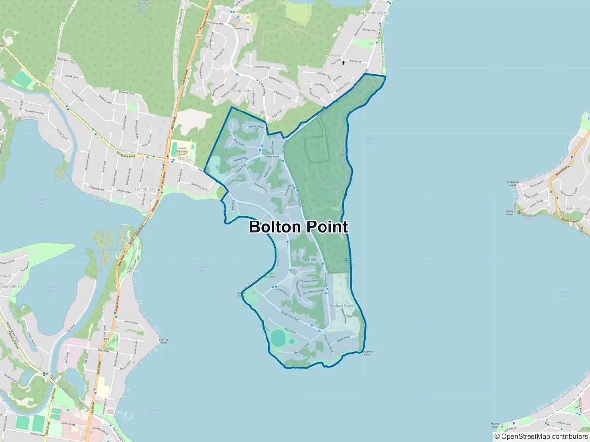 Map of Bolton Point, NSW, Australia