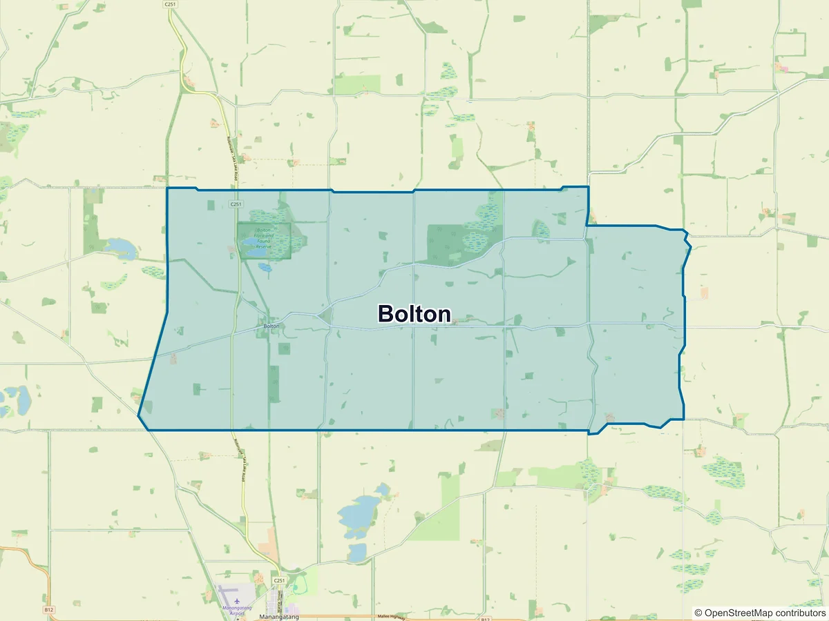 Map of Bolton, VIC, Australia