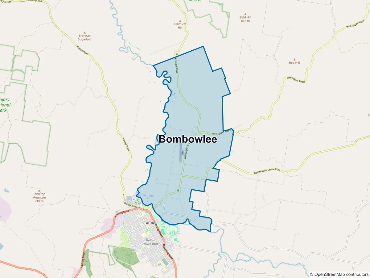 Map of Bombowlee, NSW, Australia