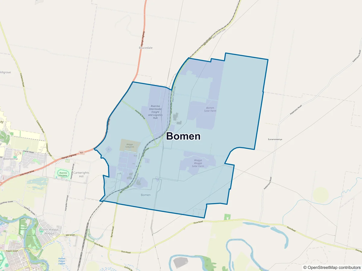 Map of Bomen, NSW, Australia