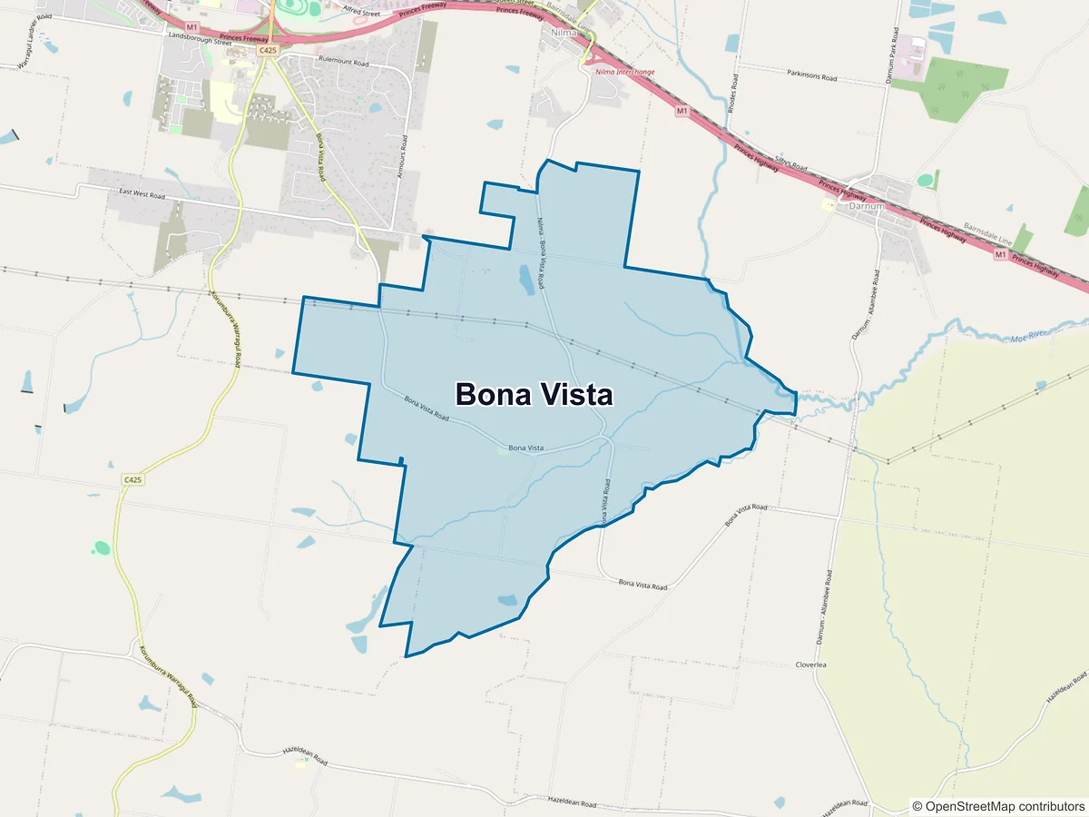 Map of Bona Vista, VIC, Australia