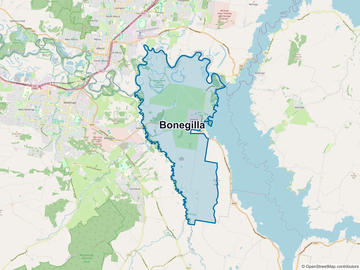 Map of Bonegilla, VIC, Australia