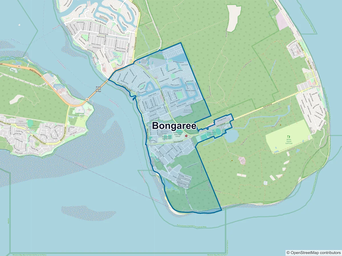 Map of Bongaree, QLD, Australia