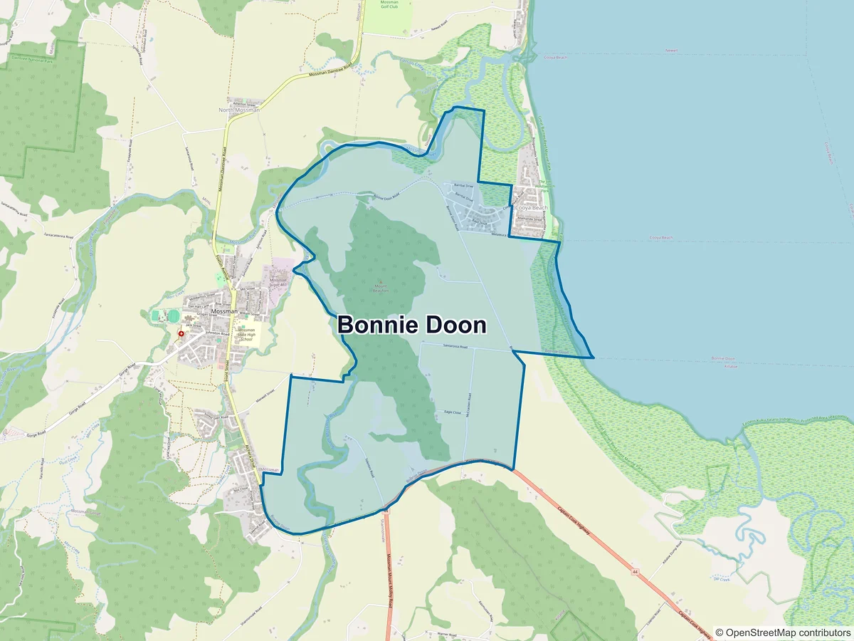 Map of Bonnie Doon, QLD, Australia