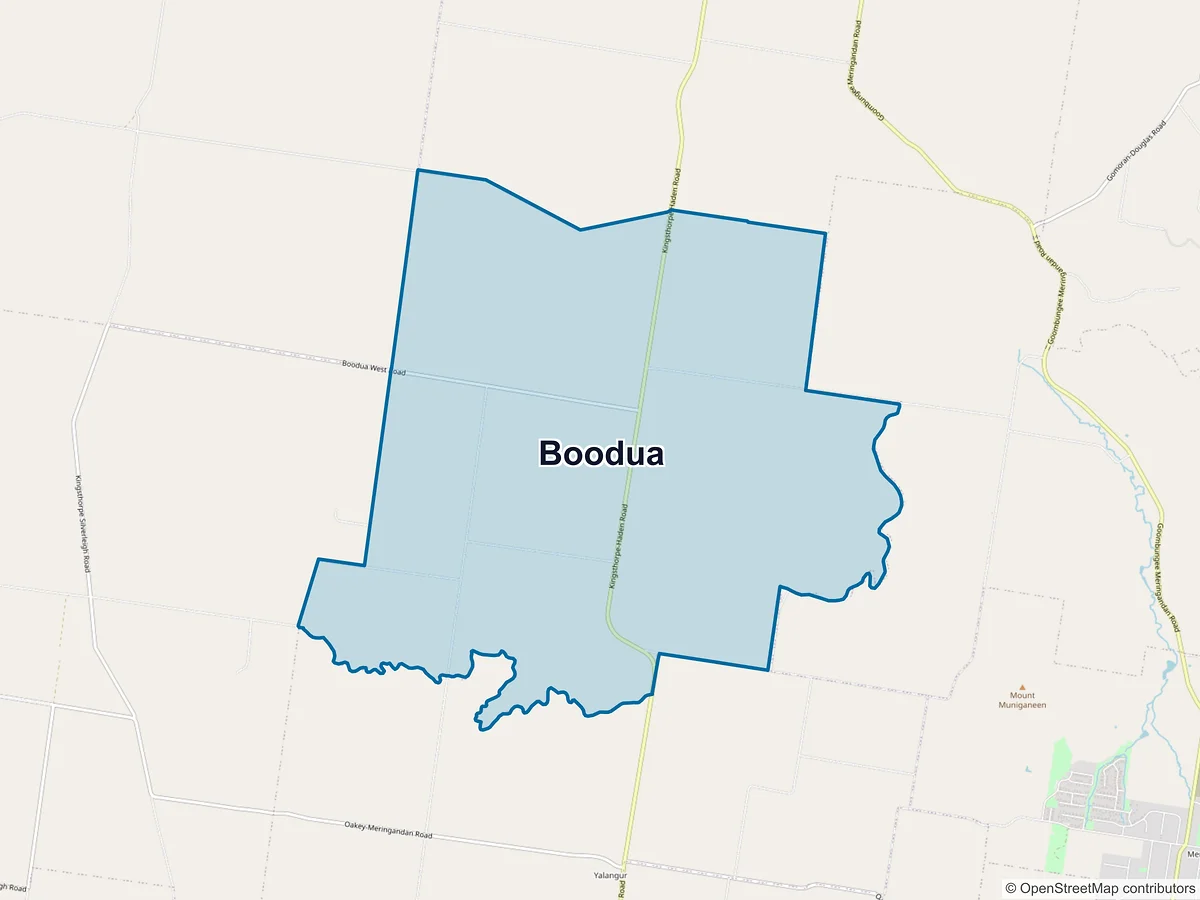 Map of Boodua, QLD, Australia