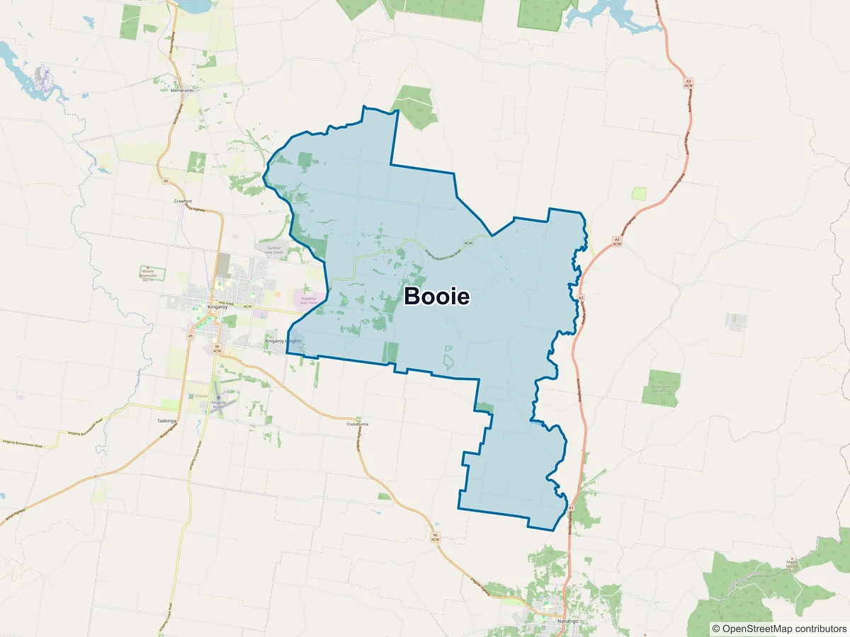 Map of Booie, QLD, Australia