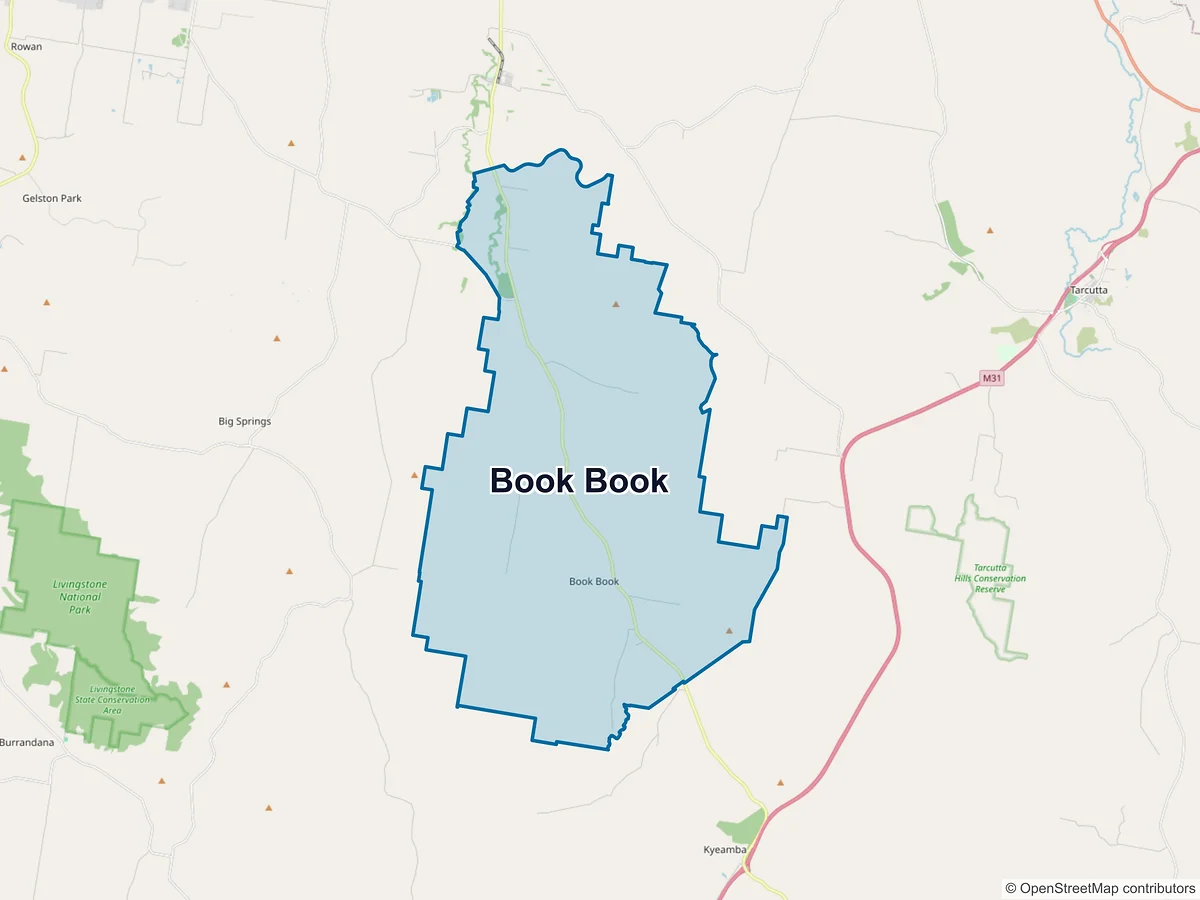 Map of Book Book, NSW, Australia