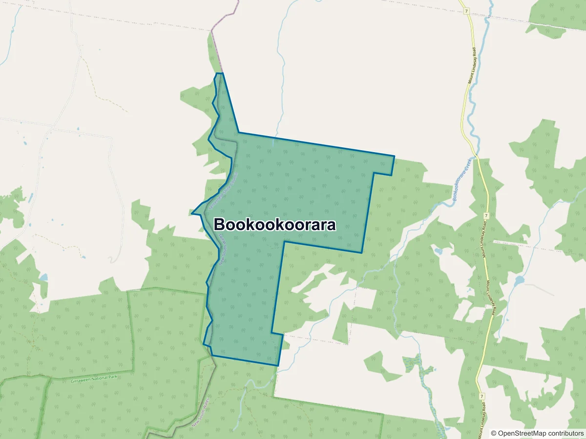 Map of Bookookoorara, NSW, Australia