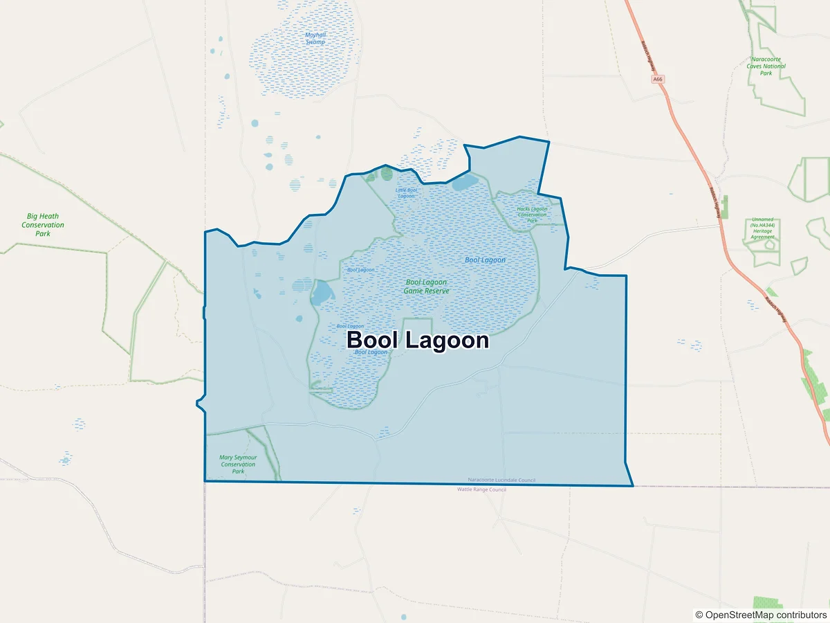 Map of Bool Lagoon, SA, Australia