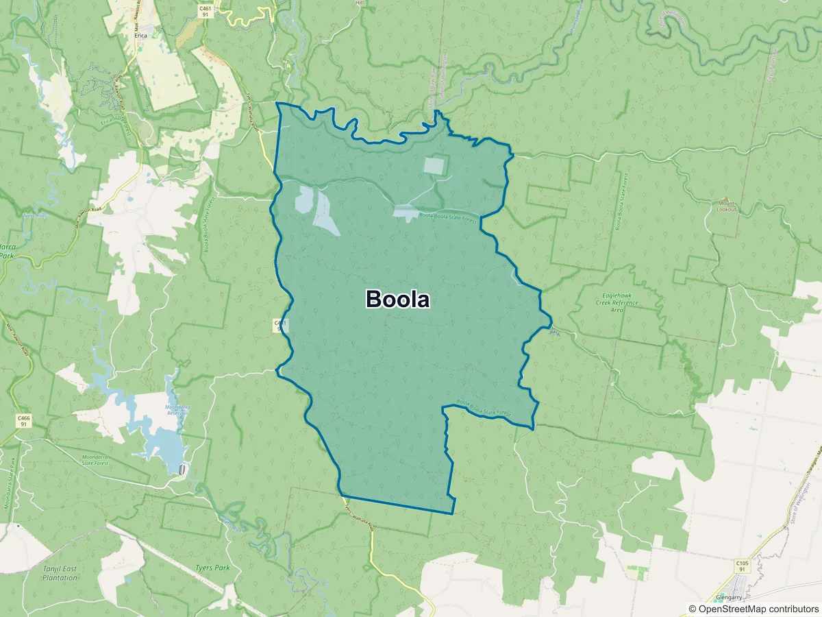 Map of Boola, VIC, Australia