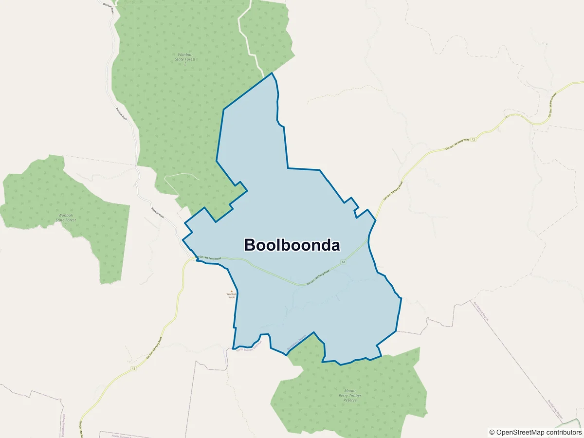 Map of Boolboonda, QLD, Australia
