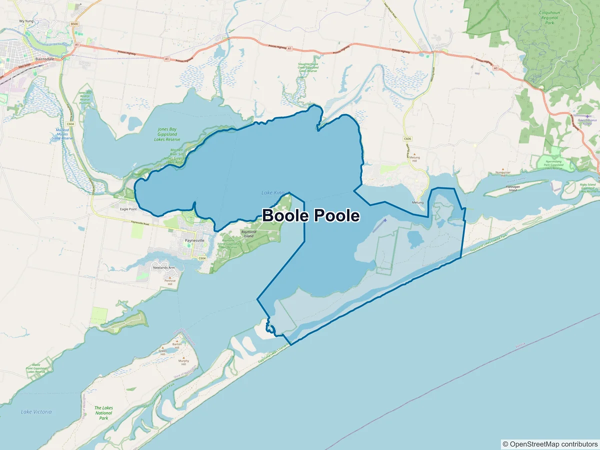 Map of Boole Poole, VIC, Australia