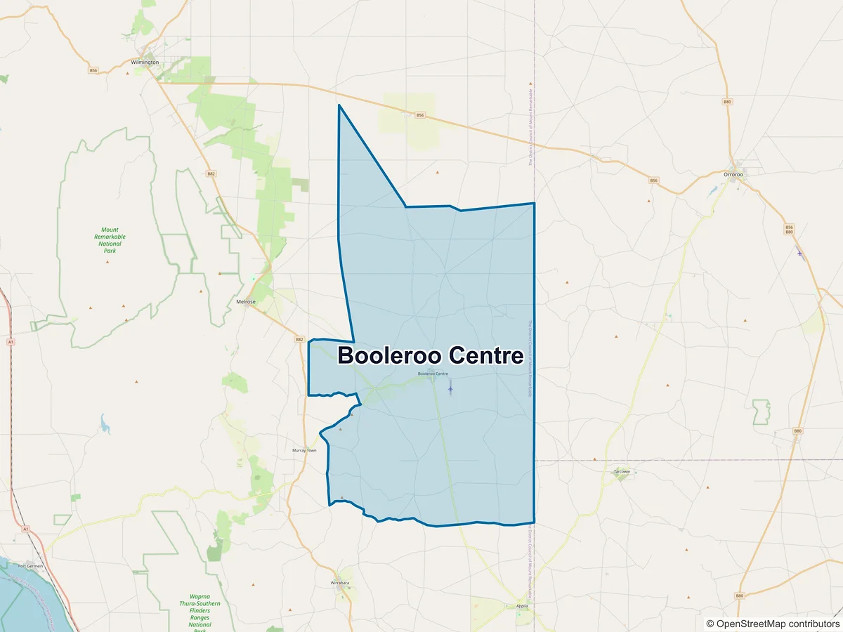 Map of Booleroo Centre, SA, Australia